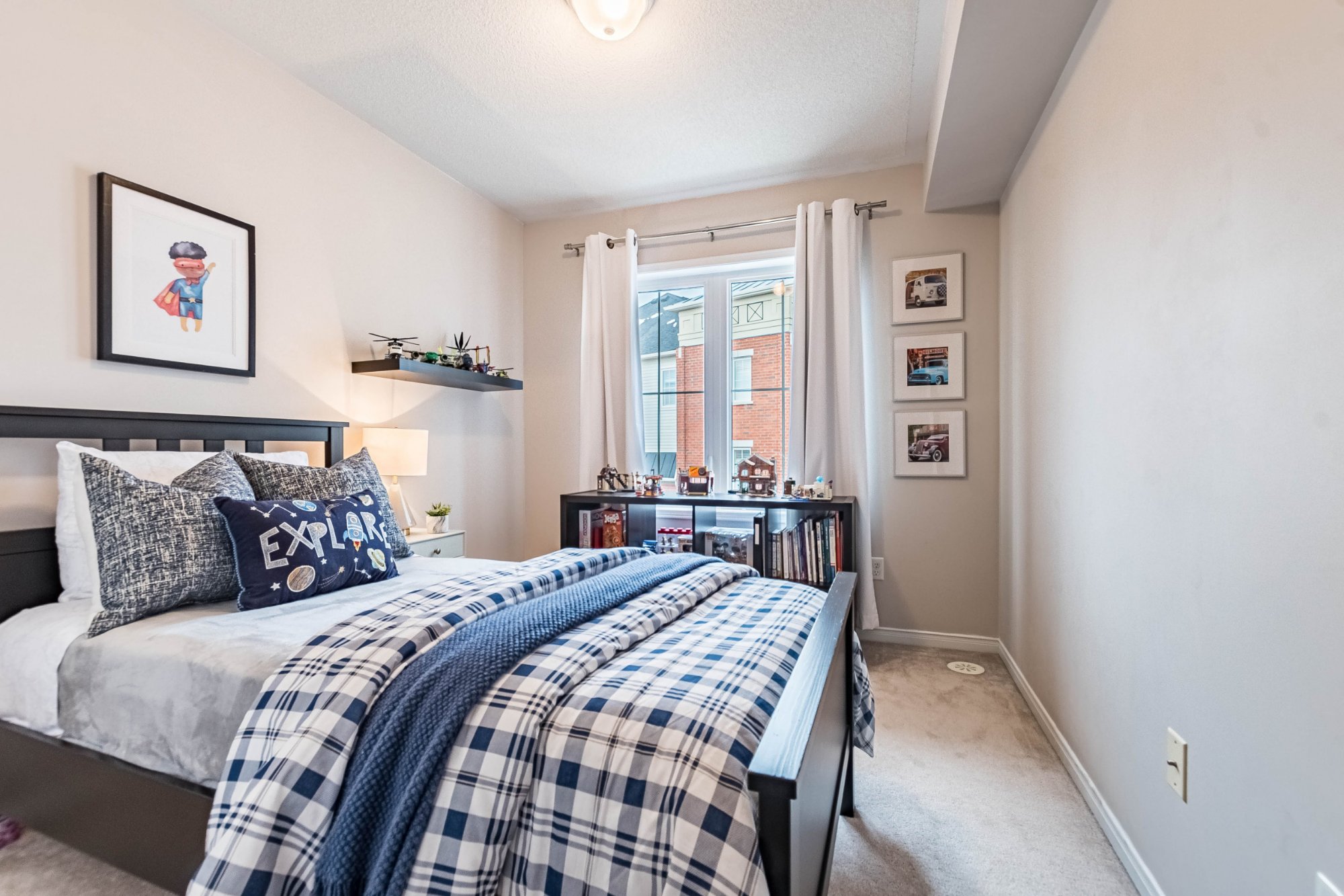 Occupied staging — kids bedroom Oakville